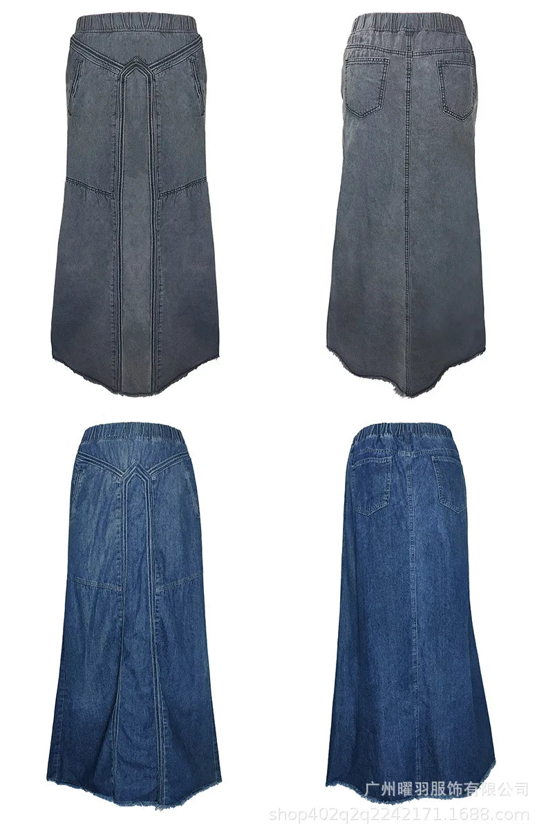 Office Ready Denim Skirt