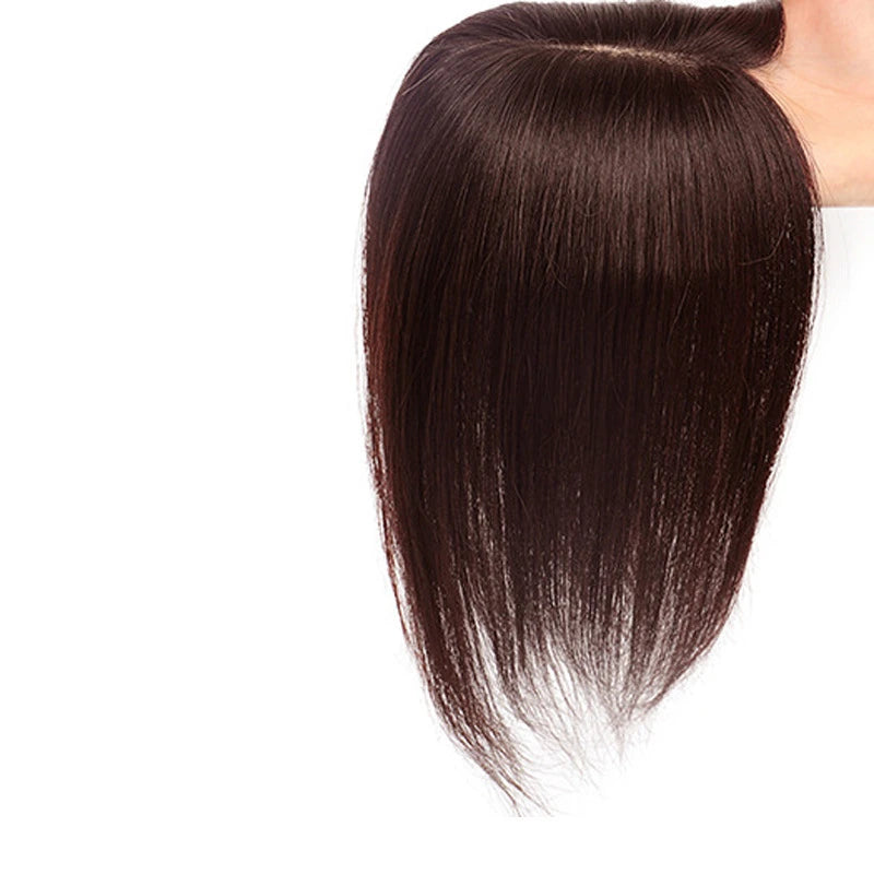 Natural Straight Silk Base Human Hair Topper for Women
