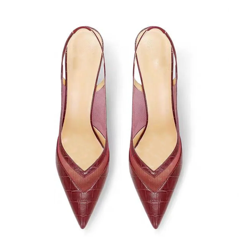Elegant Pointed Toe Narrow Band Buckle Pumps for Women
