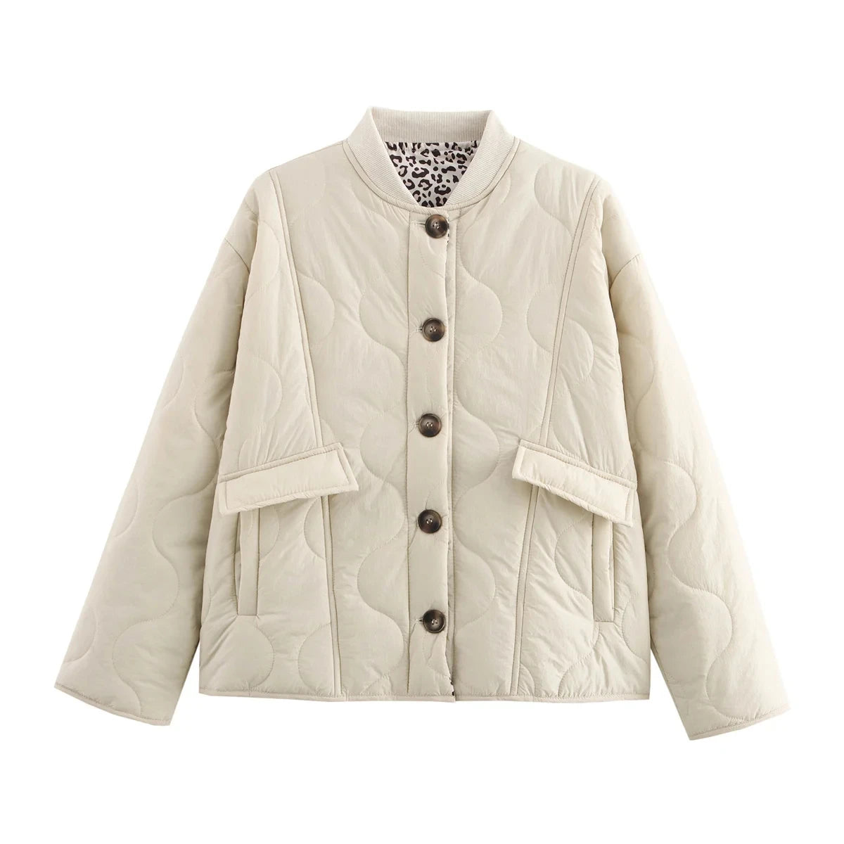 Winter Retro Spliced Casual Cotton Jacket for Women