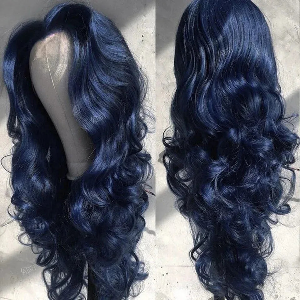 Bright Red Body Wave Heat Resistant Lace Front Wig for Women