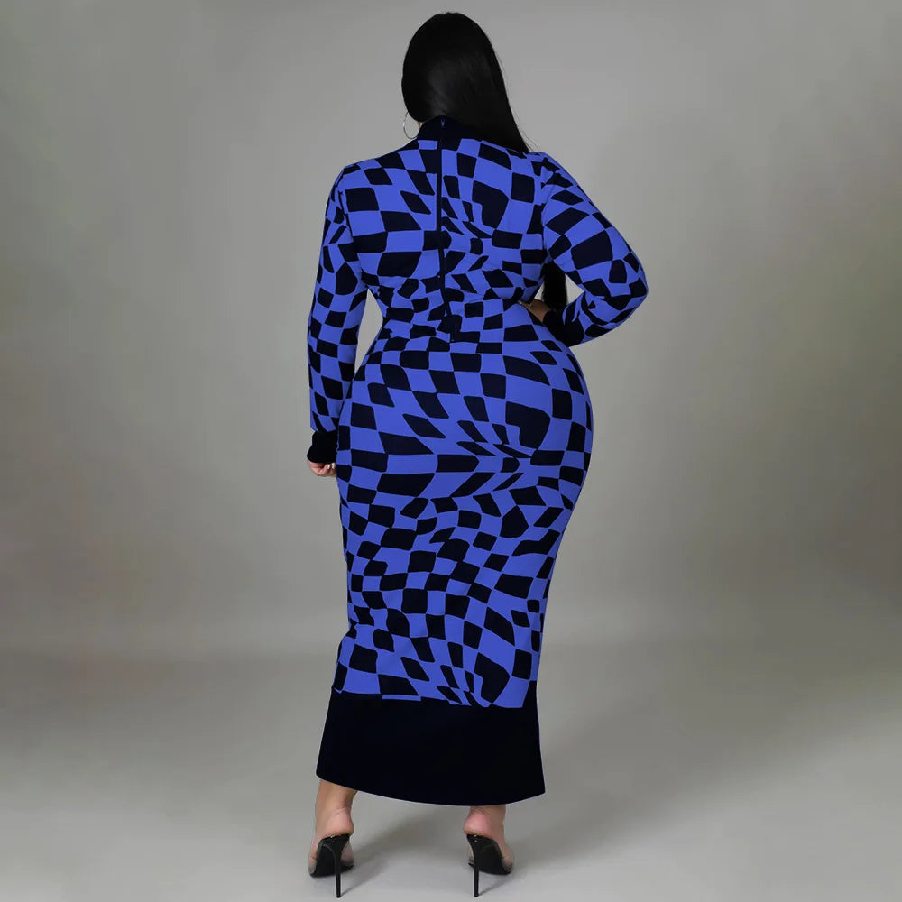 Colorful African Dashiki Print Traditional Dress for Women