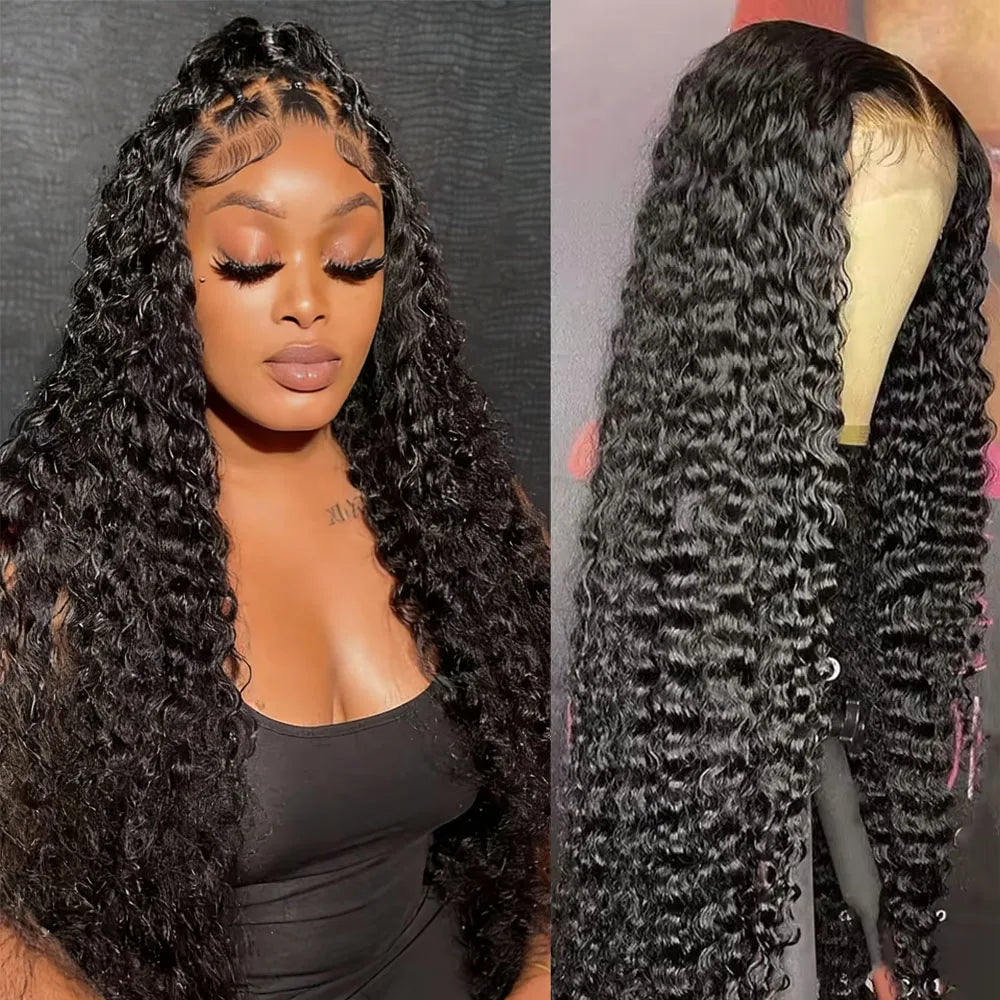 HD Transparent Lace Front Curly Human Hair Wig for Women