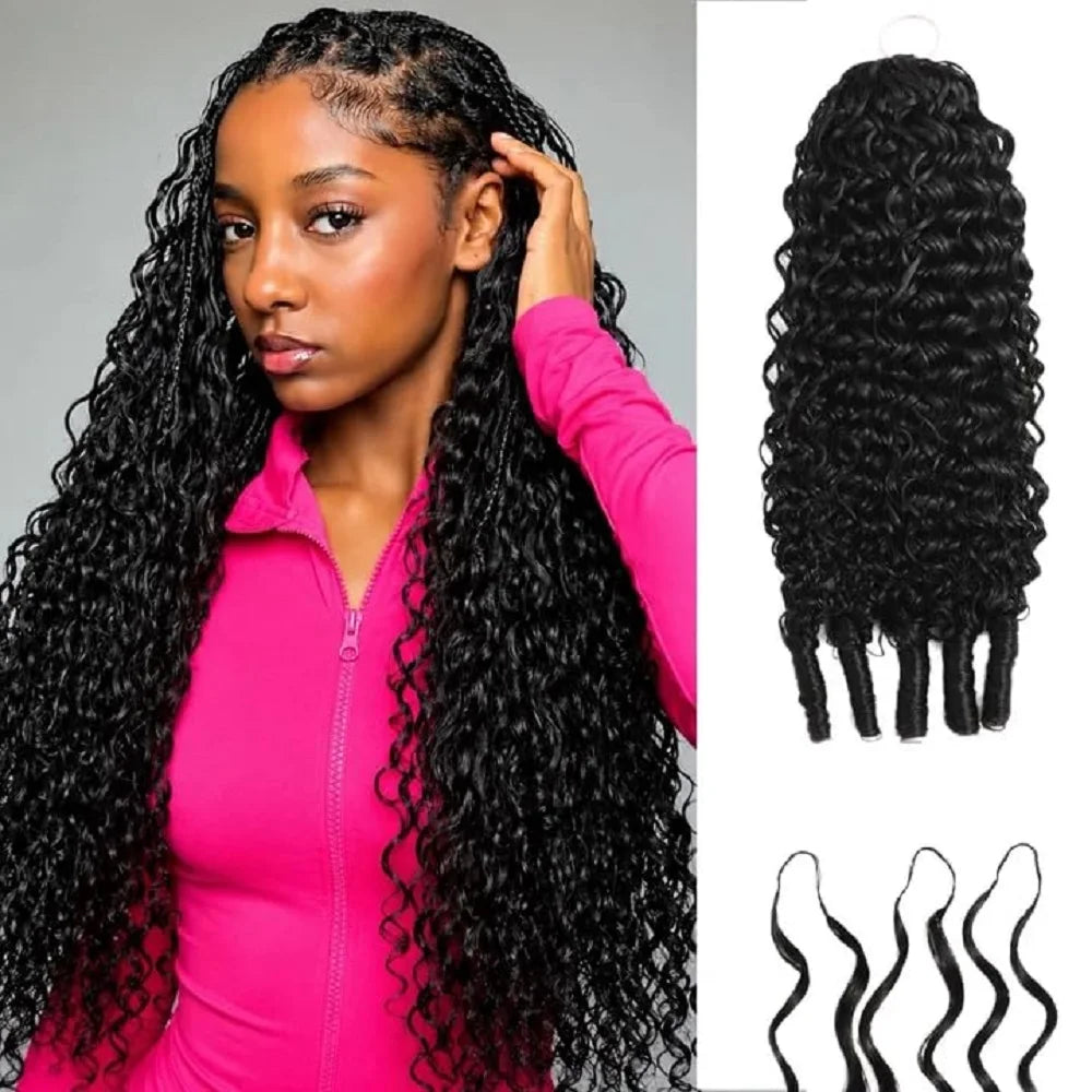 Burmese Curly Knotless Crochet Hair Extensions for Women