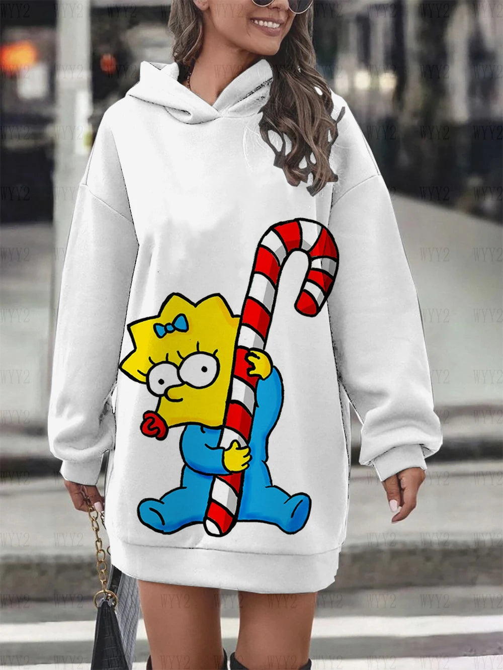 Graphic Print Sweatshirt Dress