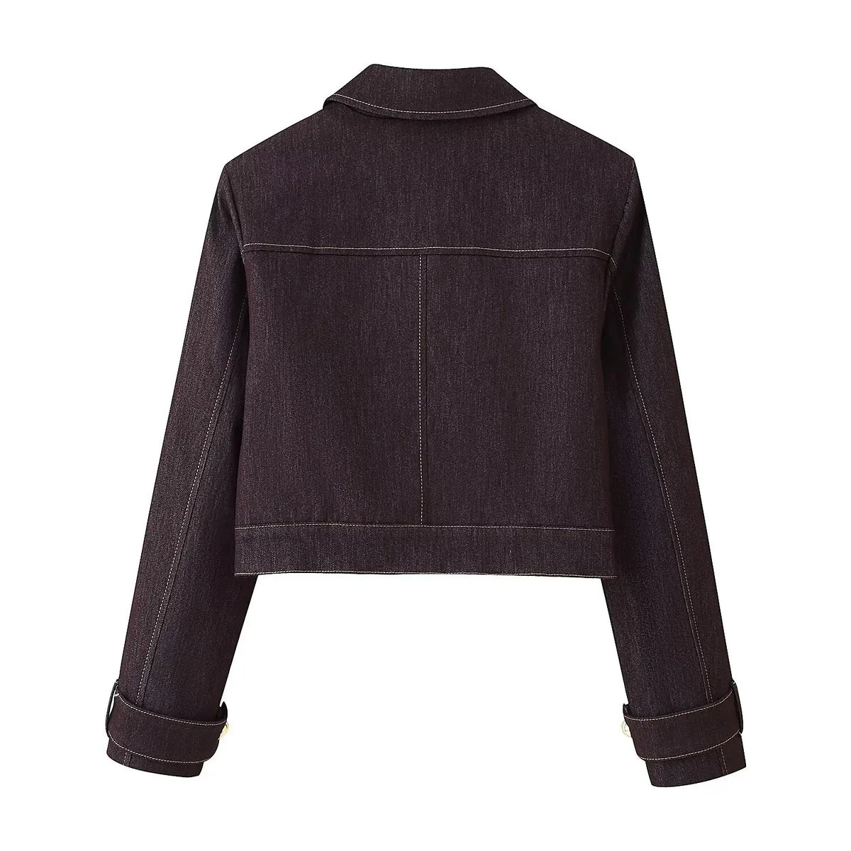 Lapel Jacket and Bell Bottom Pants Two Piece Set for Women