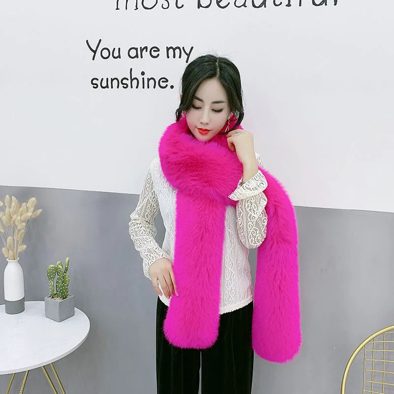 Fluffy Faux Fur Winter Wrap Scarf