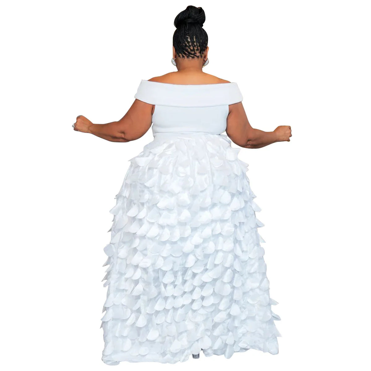 Feather Trim Loose Fit Ankle Length Dress for Women