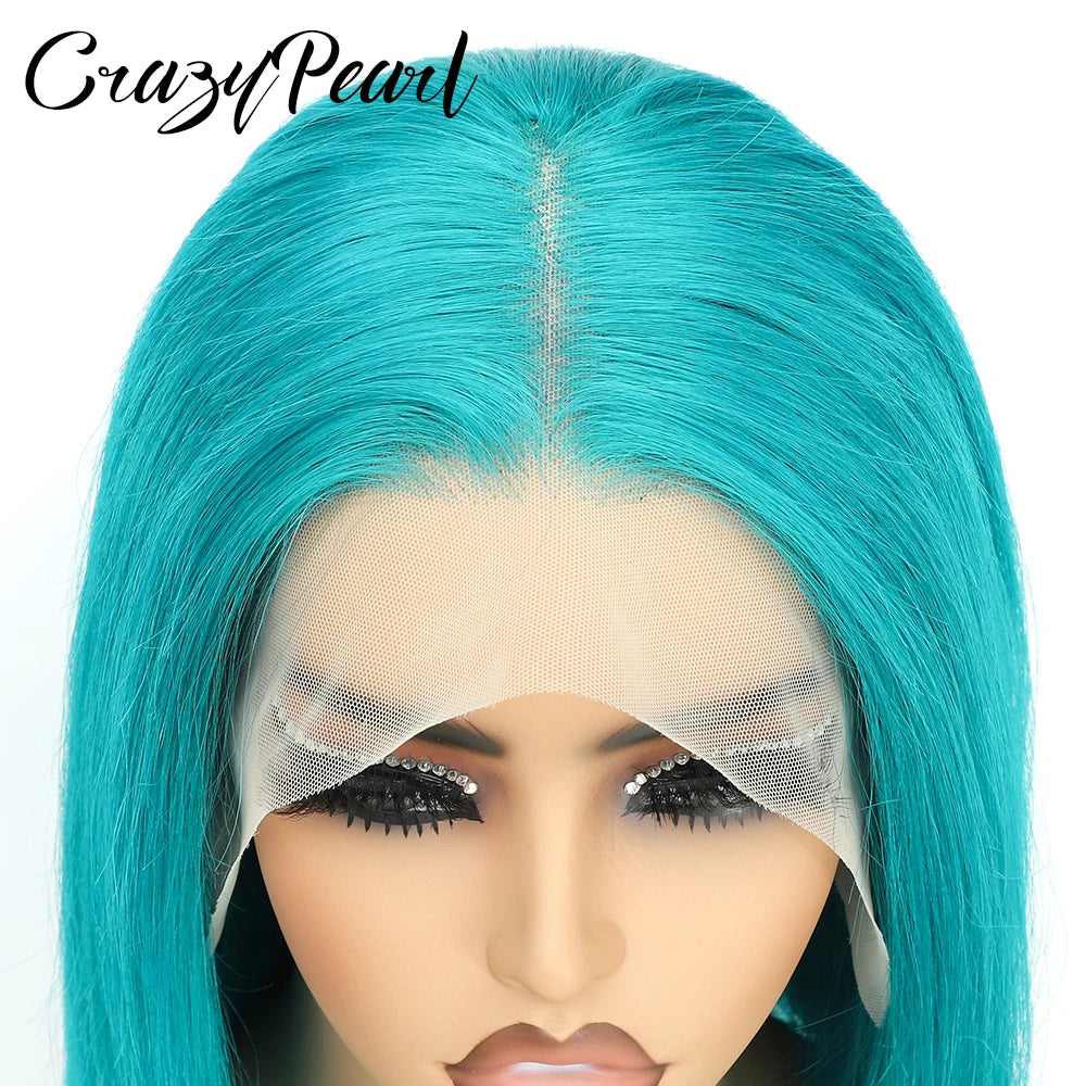Short Transparent Lace Human Hair Bob Wig for Women