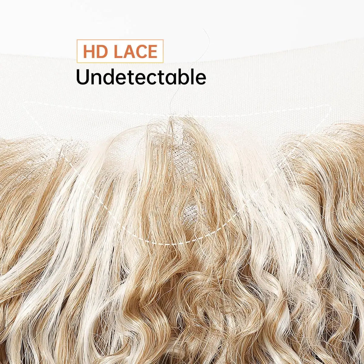 Pre Plucked Glueless Deep Curly Blonde Lace Front Wig for Women