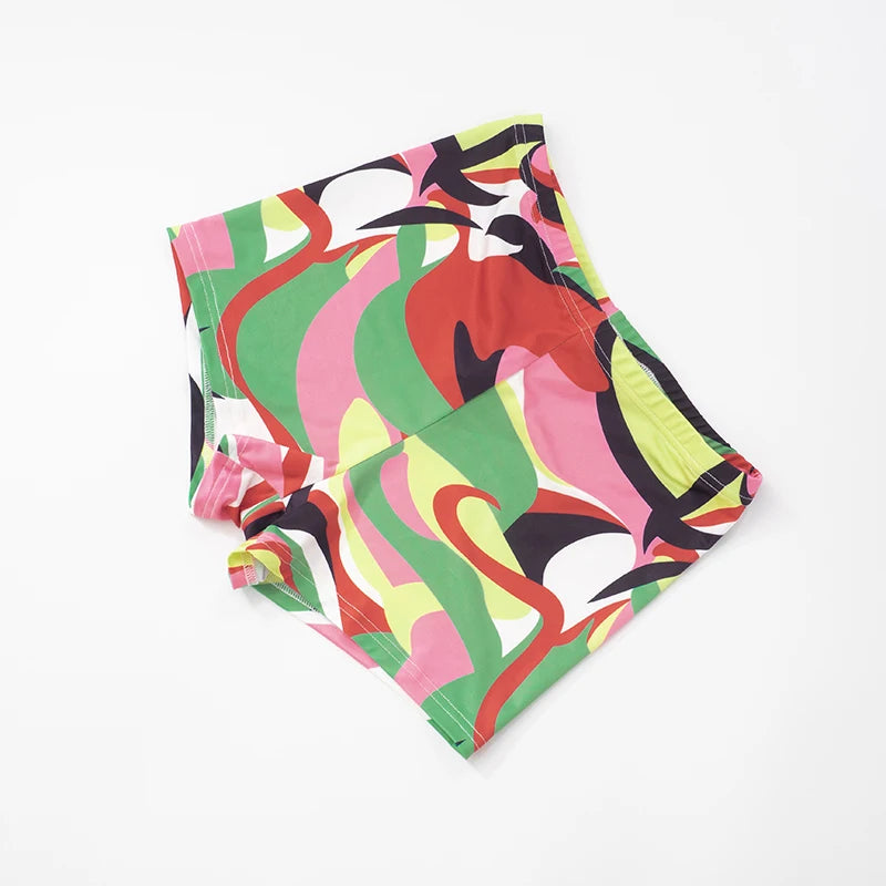 Printed Summer Off Shoulder Crop Top and Matching Shorts Two Piece Set for Women