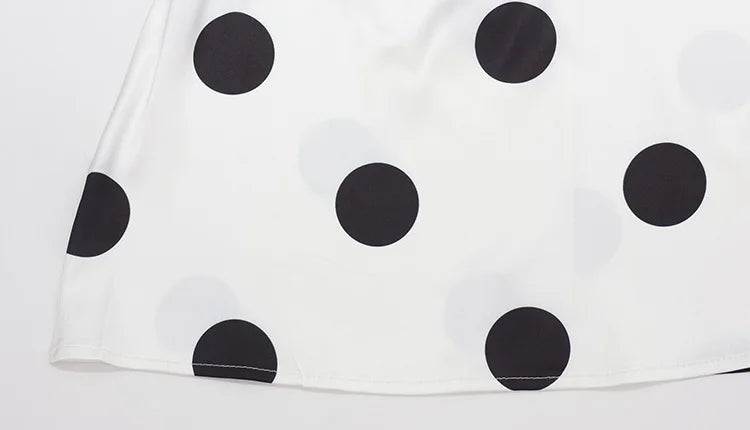 Polka Dot Halter Neck Backless Mini Dress for Women