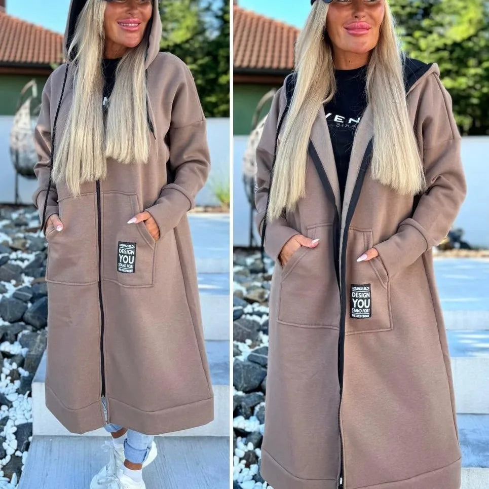 Relaxed Knit Hooded Jacket