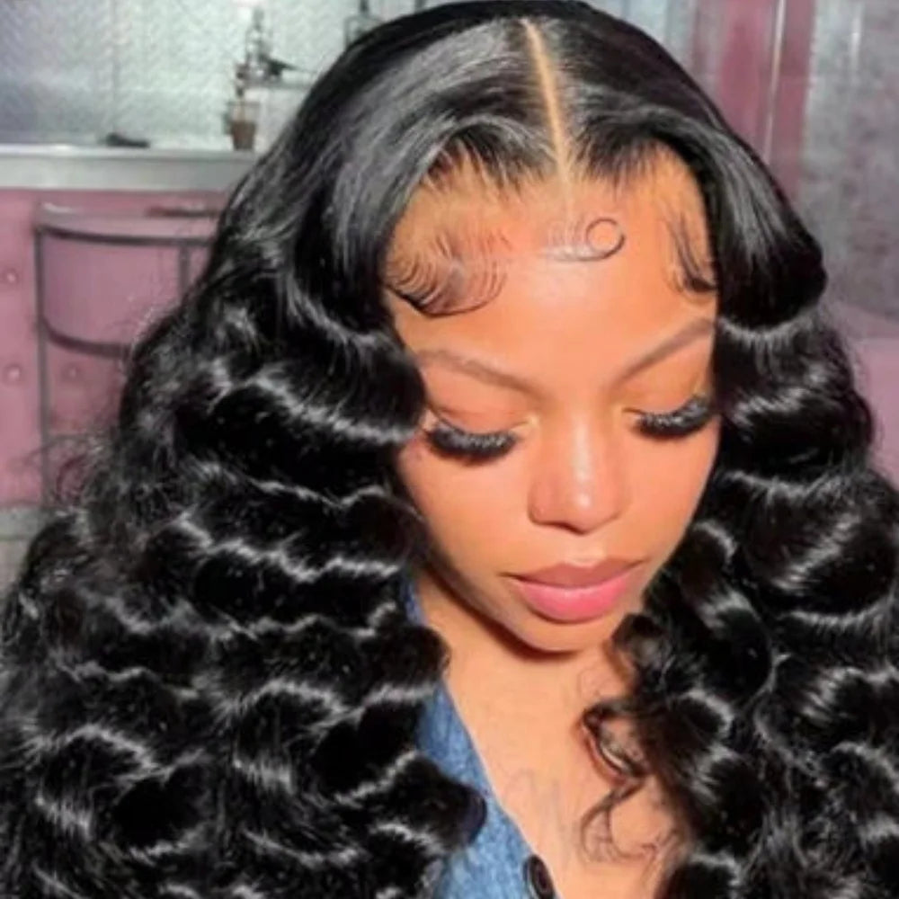 Deep Wave Brazilian Lace Front Human Hair Wig For Women