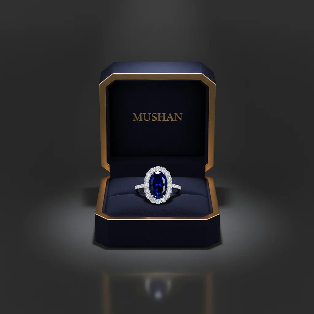 Blue Sapphire Sterling Silver Ring