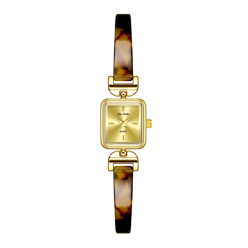 Tortoiseshell Square Bracelet Watch