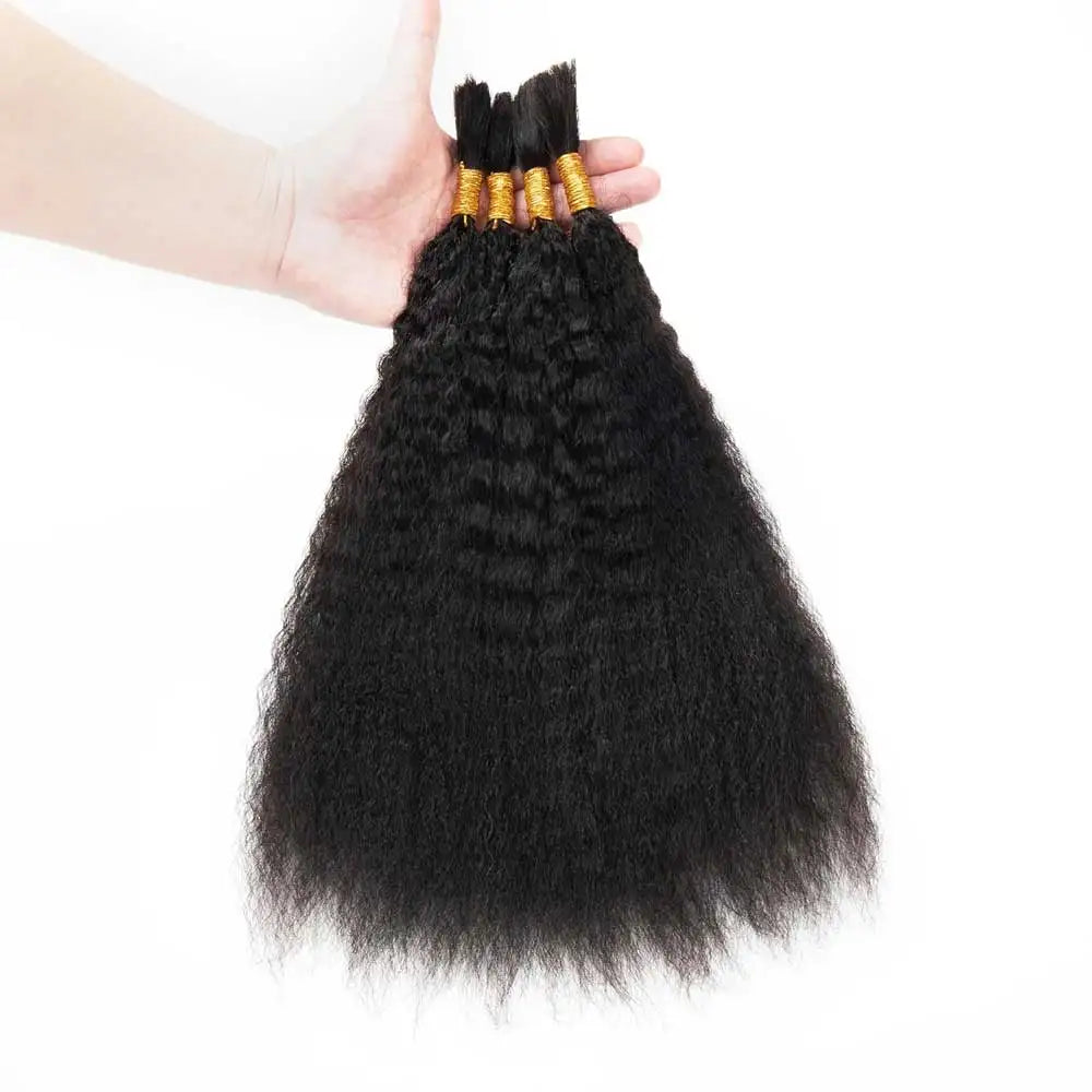 Kinky Straight Brazilian Braiding Human Hair for Women