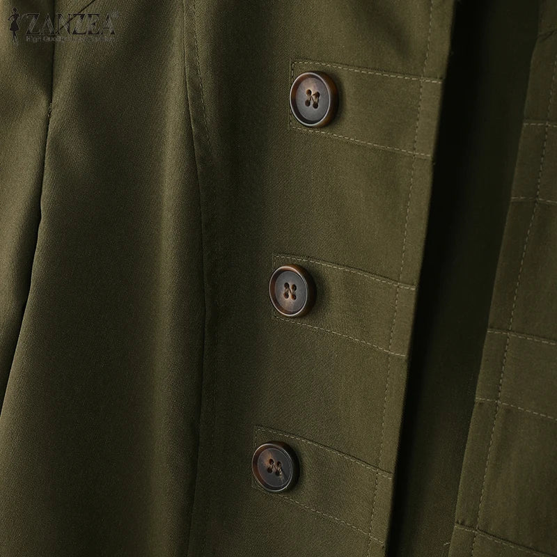 Lightweight Mandarin Collar Open Front Jacket for Women