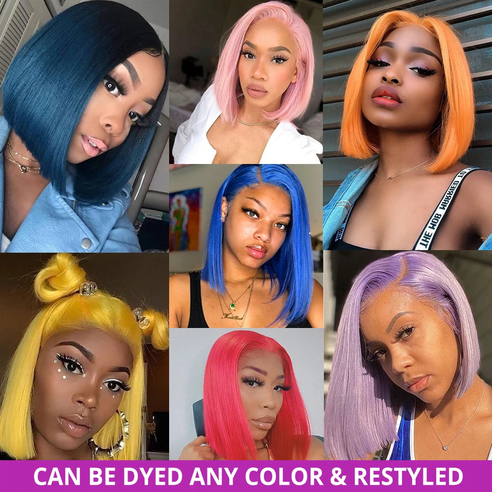 Bone Straight Glueless Bob Wig