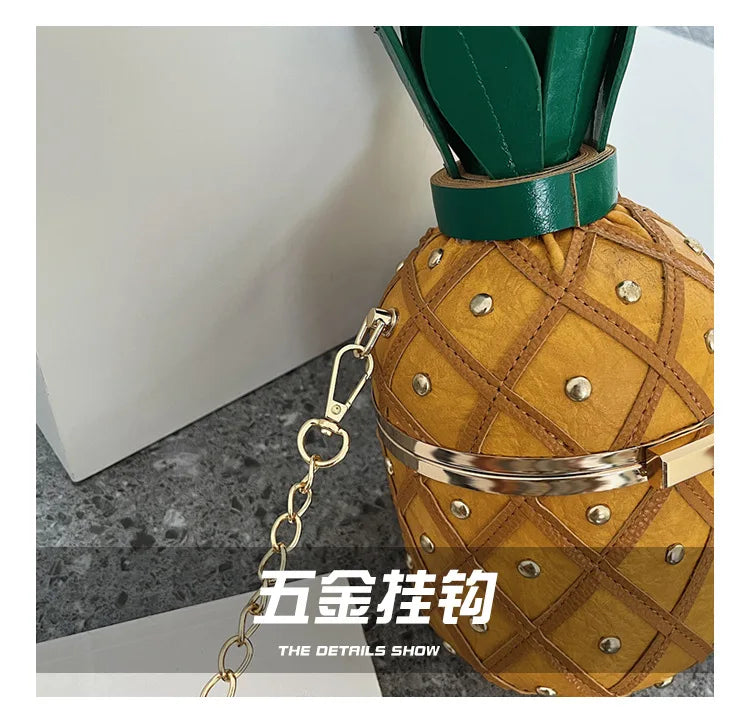 New Women's Shoulder Bag Pineapple Shape Fashionable Women's Shoulder Crossbody Bag Fashionable Casual Women's Bag High Quality