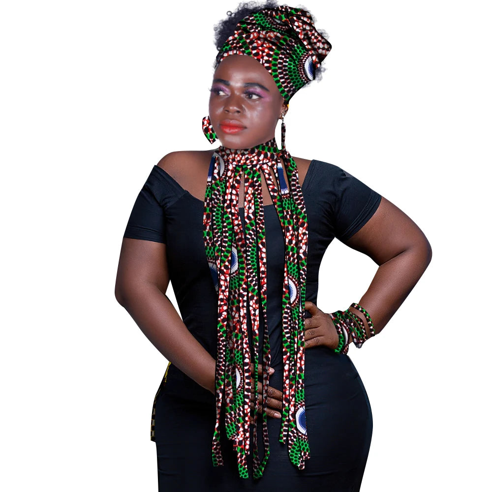 Ethnic Chic Multicolor Headwrap Jewelry Set for Women
