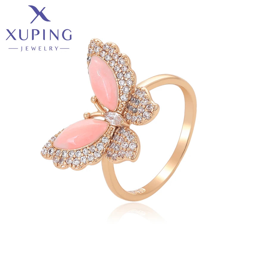 Gold Plated Butterfly Statement Ring