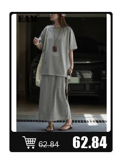 [EAM]  Women Black Cross Bandage Short Blazer New Lapel Long Sleeve Loose Fit  Jacket Fashion Tide Spring Autumn 2025 1T126