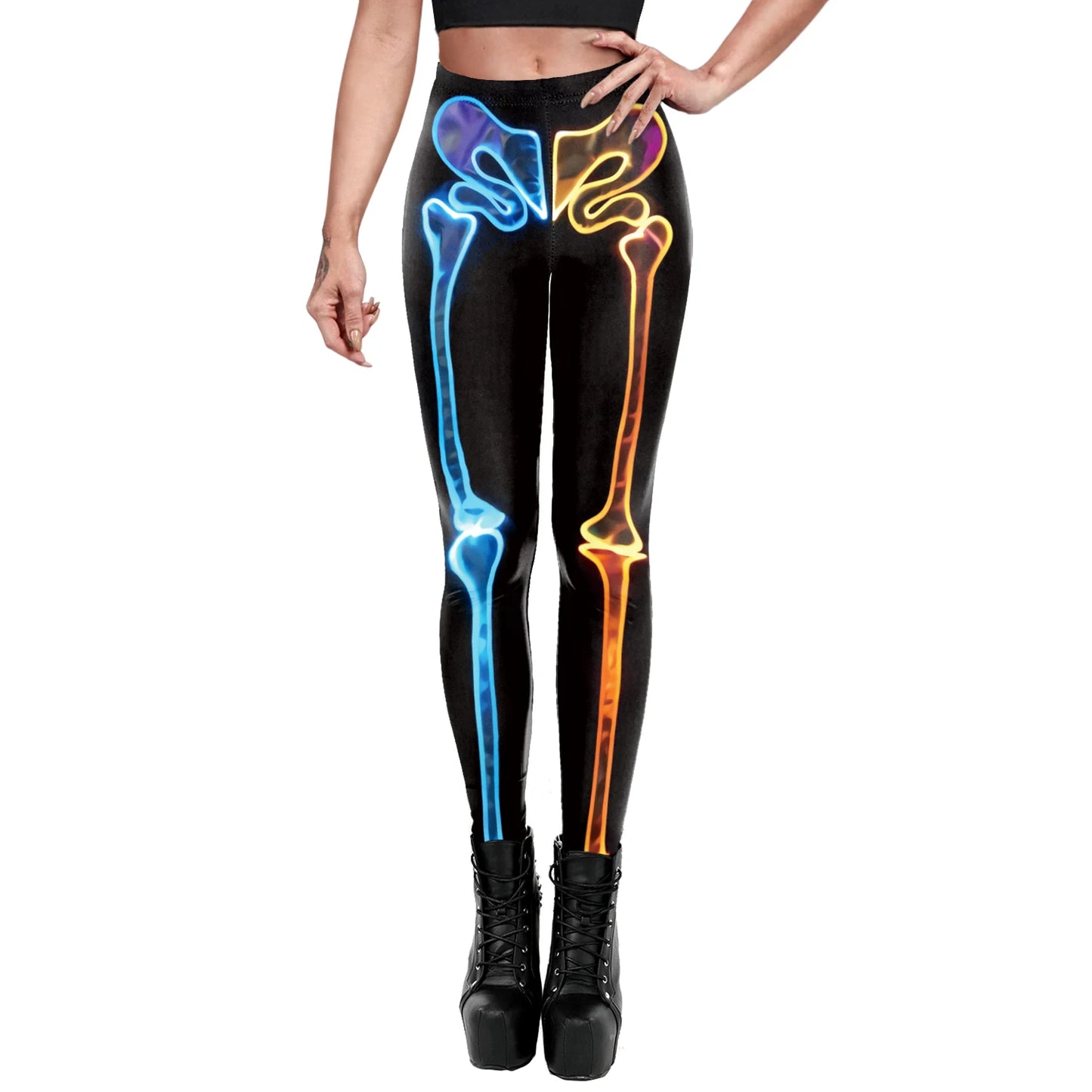 Three Dimensional Skeleton Cosplay Leggings for Women