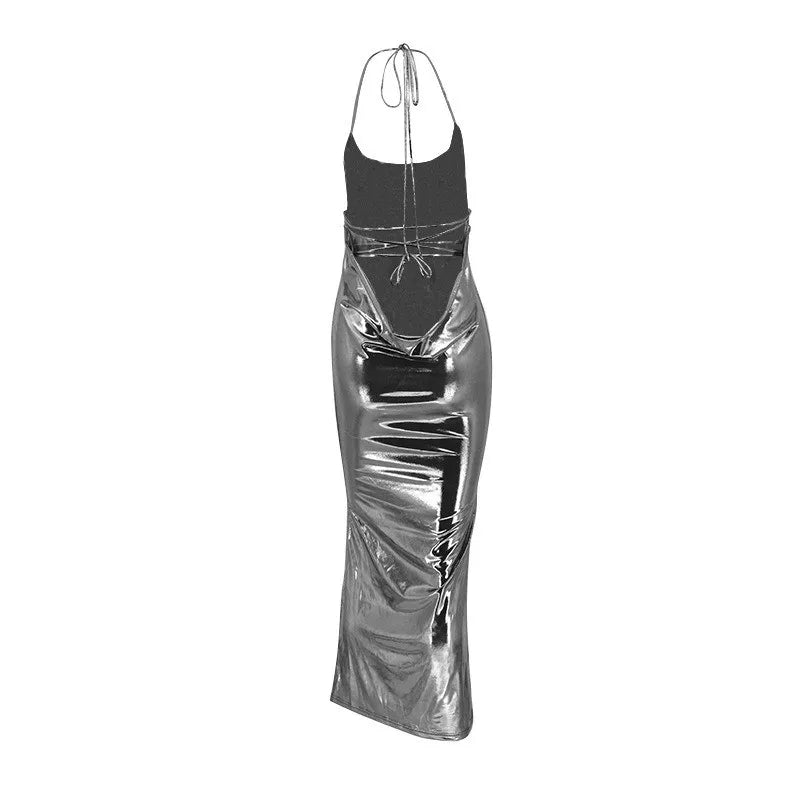 Sexy Party Dress Women Summer New Solid Sleeveless Bodycon Backless Bandage Dress Fashion Streetwear Clubwear Elegant Dresses