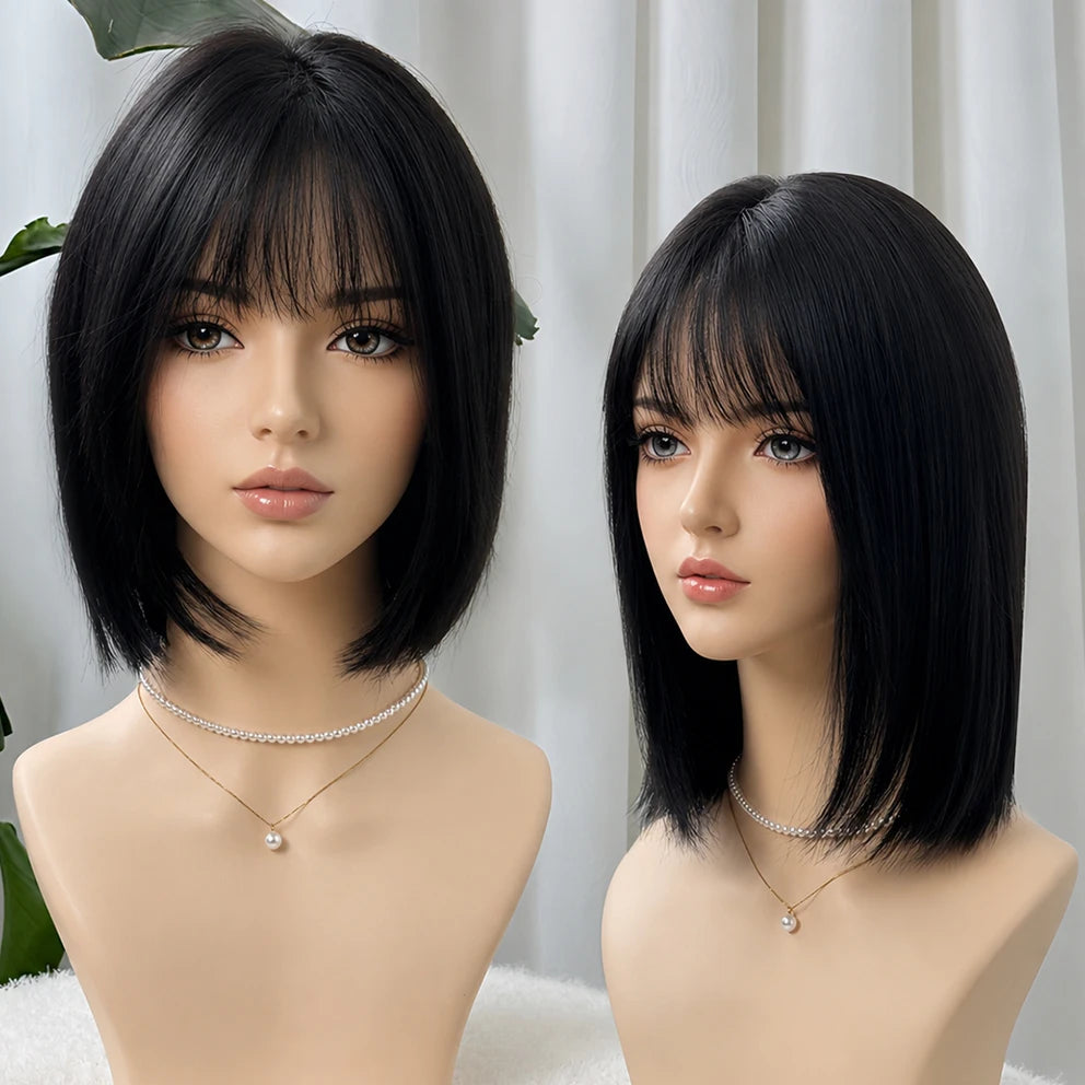 European Virgin Human Hair Silk Base Short Bob Wig for Women