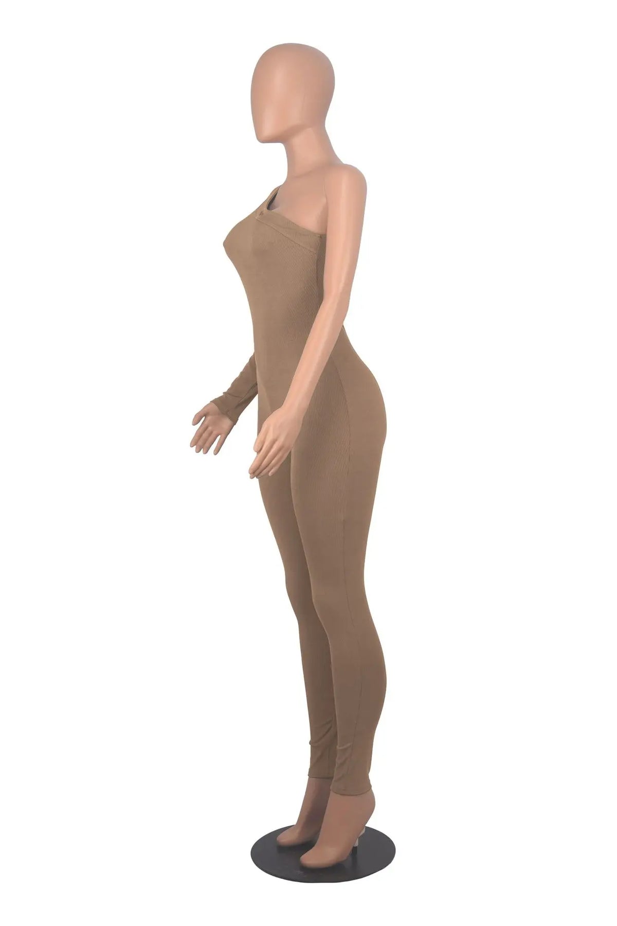 Slim Fit Knitted Full Length Club Jumpsuit for Women