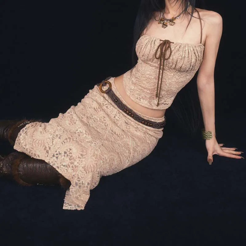 Vintage Handmade Woven Beaded Waist Chain for Women