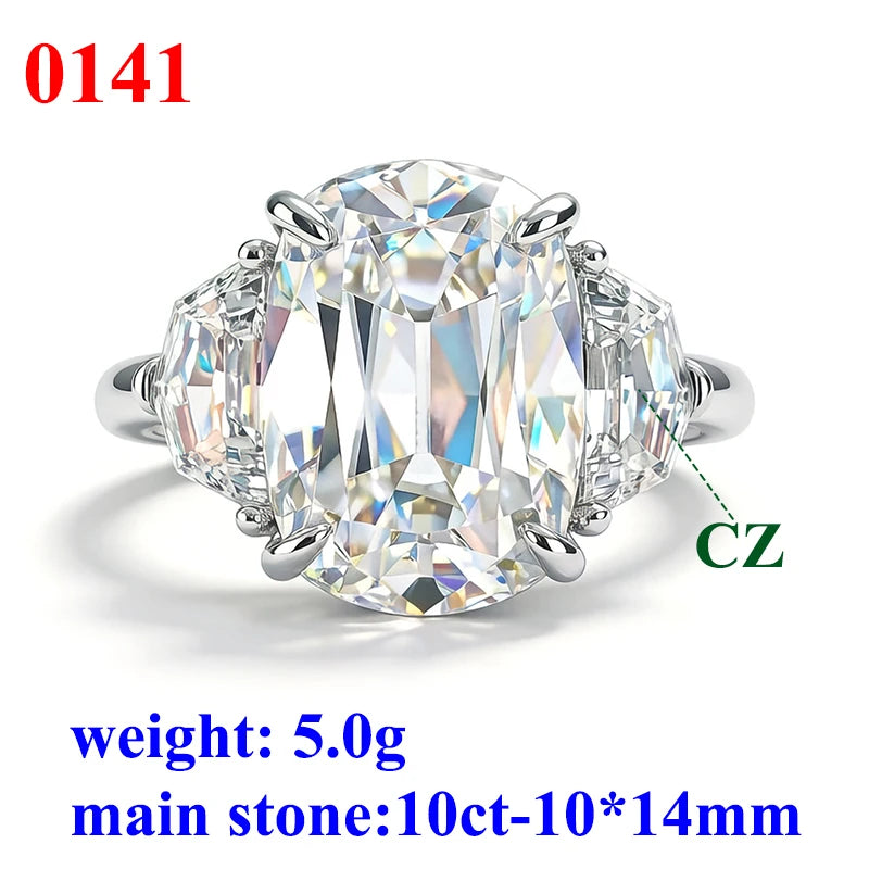 Old European Cut Moissanite Sterling Silver Ring for Women