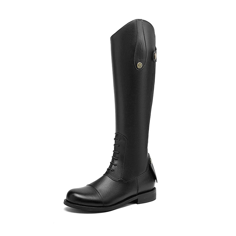 Knee-High Premium Leather Waterproof Non-Slip Riding Boots for Women