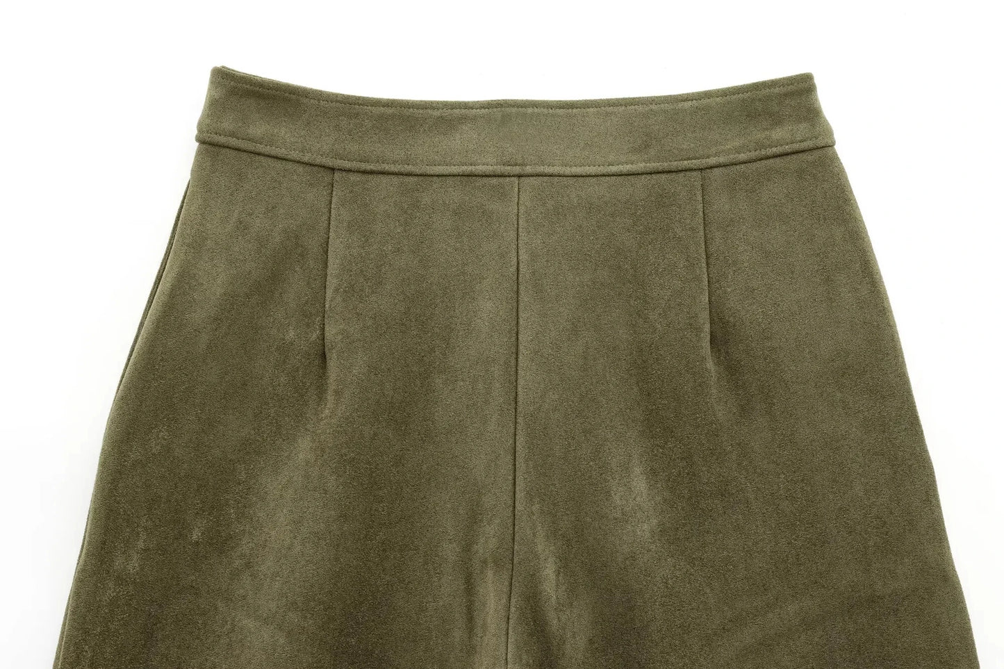 Retro Suede with Zipper Short Jacket Set for Women