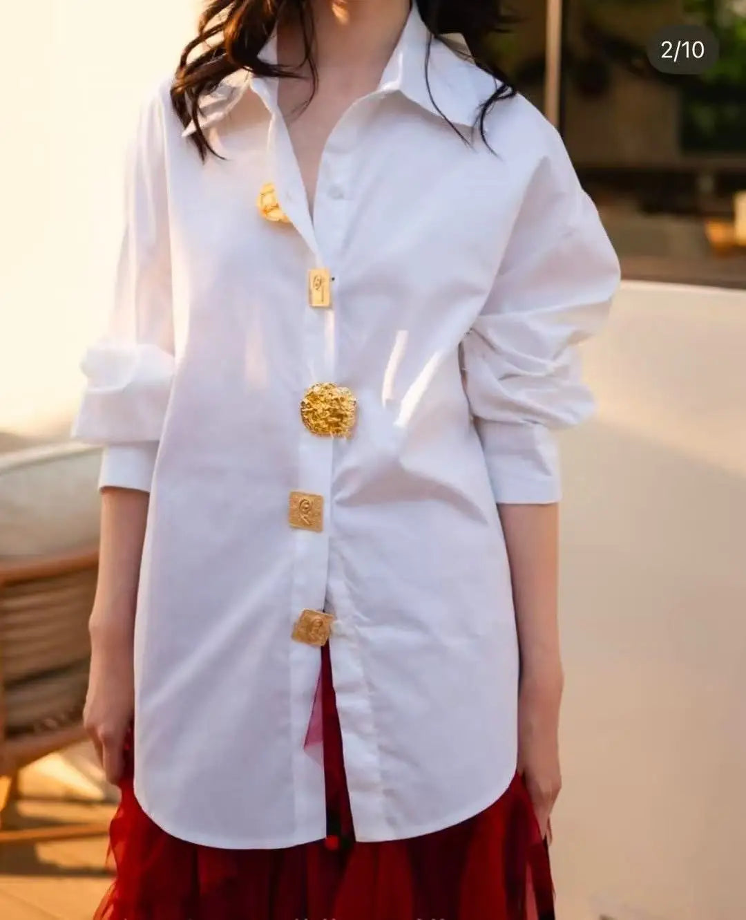 Loose Fit Long Sleeve Blouse