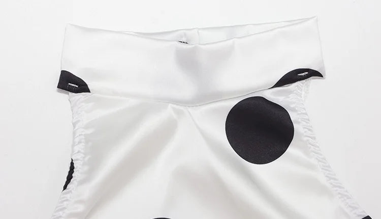 Polka Dot Halter Neck Backless Mini Dress for Women