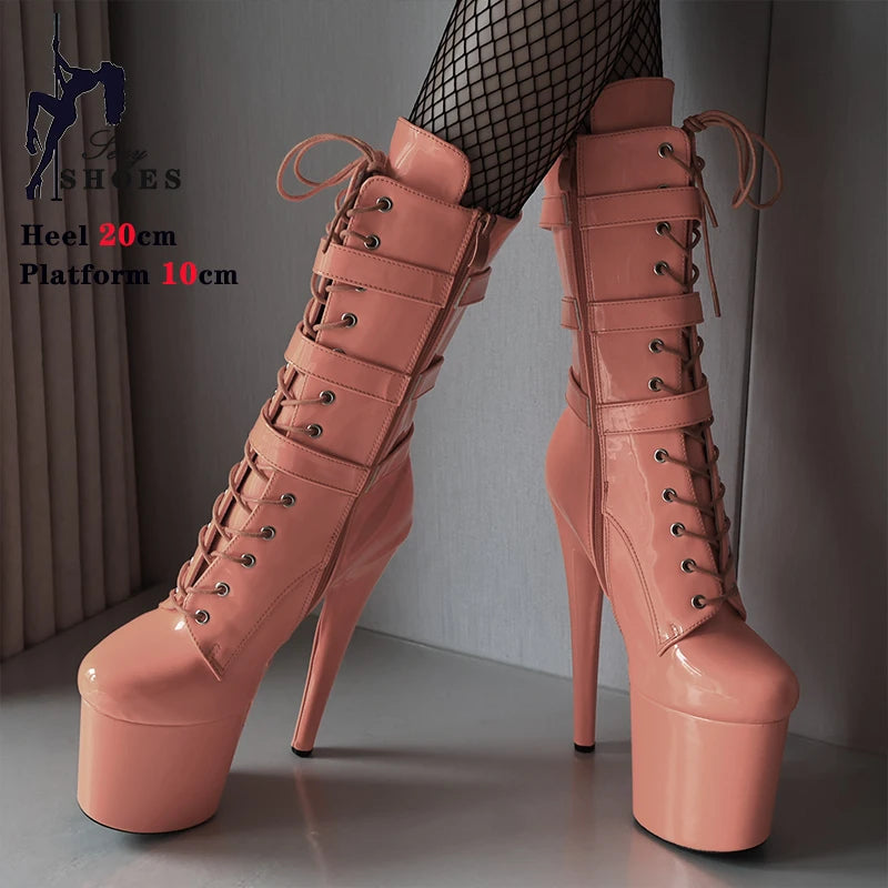 Runway Ready Platform Zip Stiletto Boots for Women