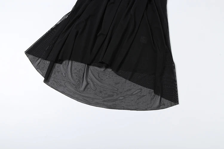See-Through Halter Chain With Sleeveless Low-Neck Backless Gown for Women