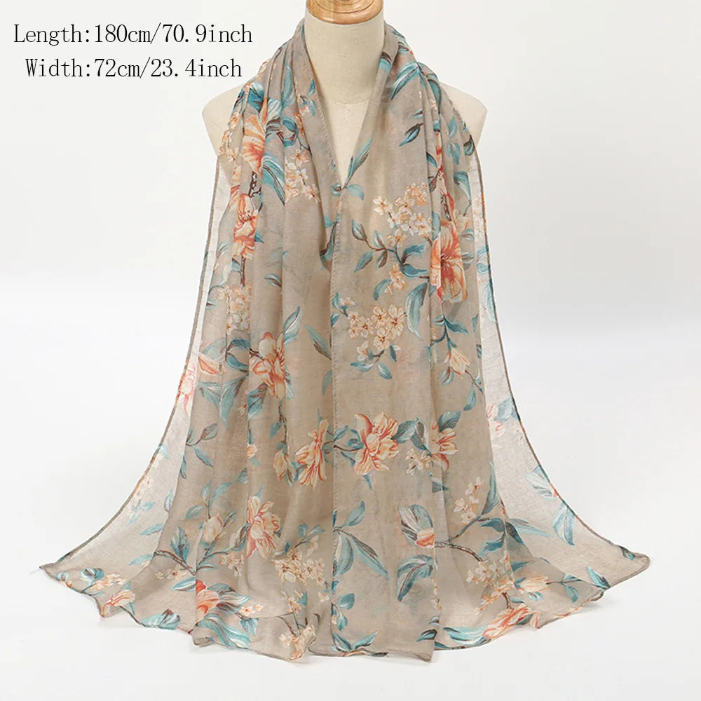 Oversized Chiffon Sun Protection Beach Wrap Scarf for Women