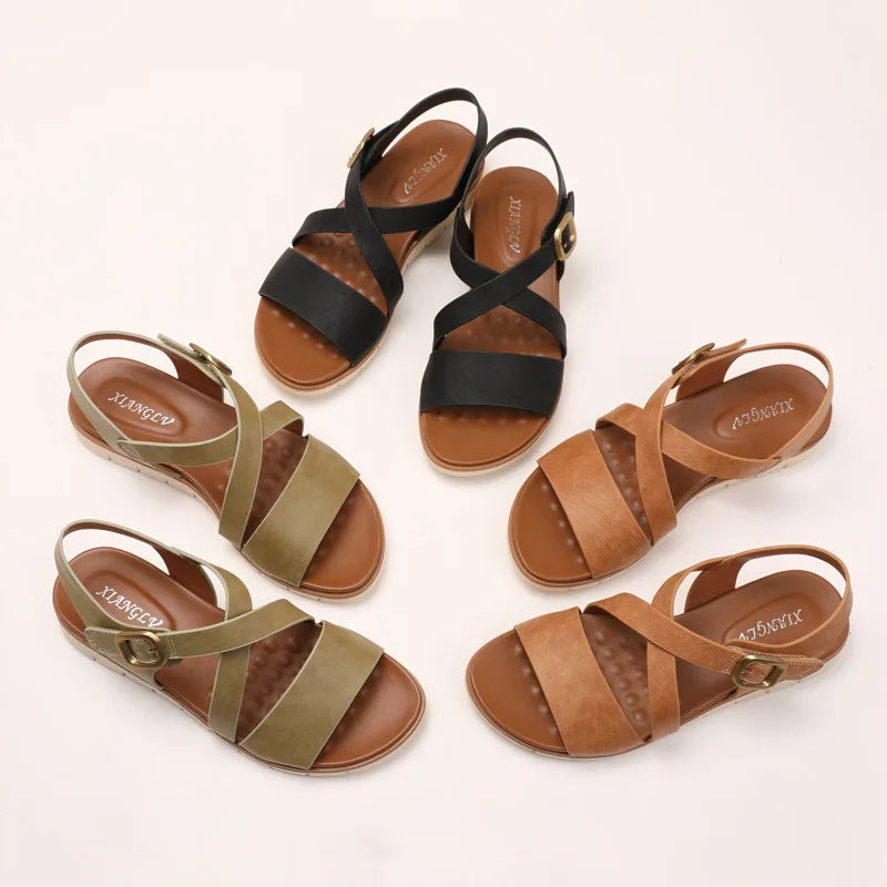 Summer Lightweight Single Strap Wedge Sandals for Women