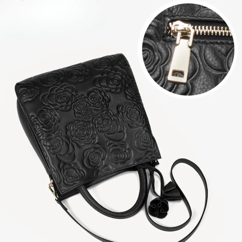 Elegant Camellia Tote Bag With Large Capacity for Women