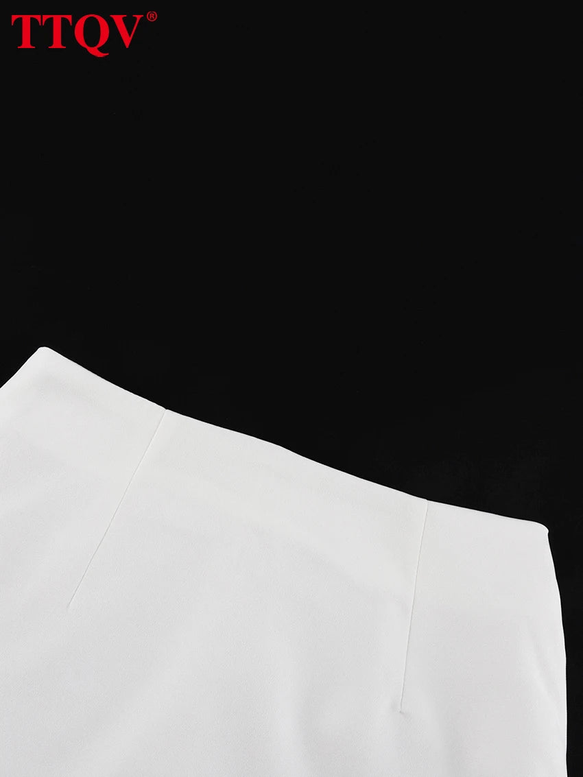 Elegant Long Sleeve Shirt and Mini Skirt Set for Women