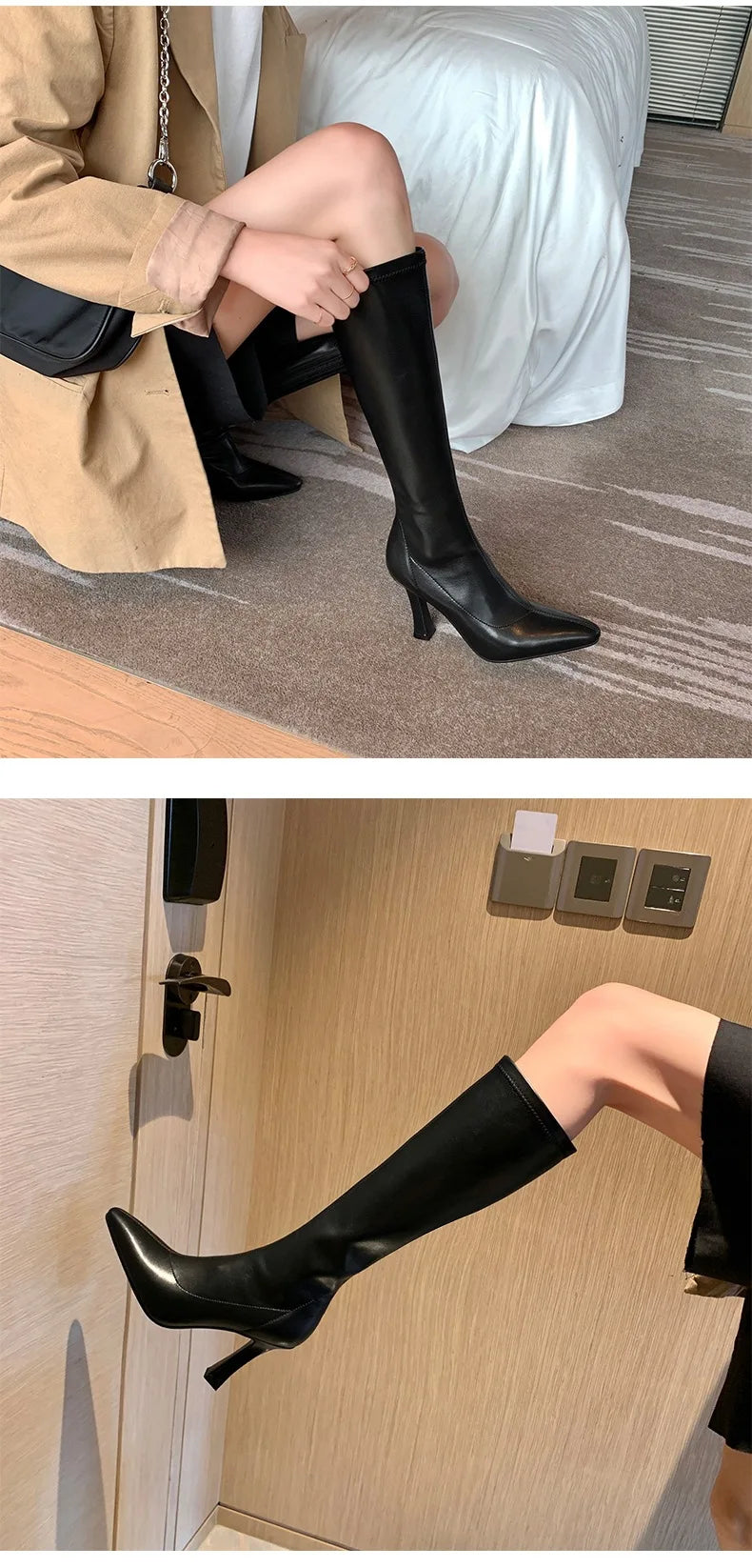 Square Heel Over The Knee Boots