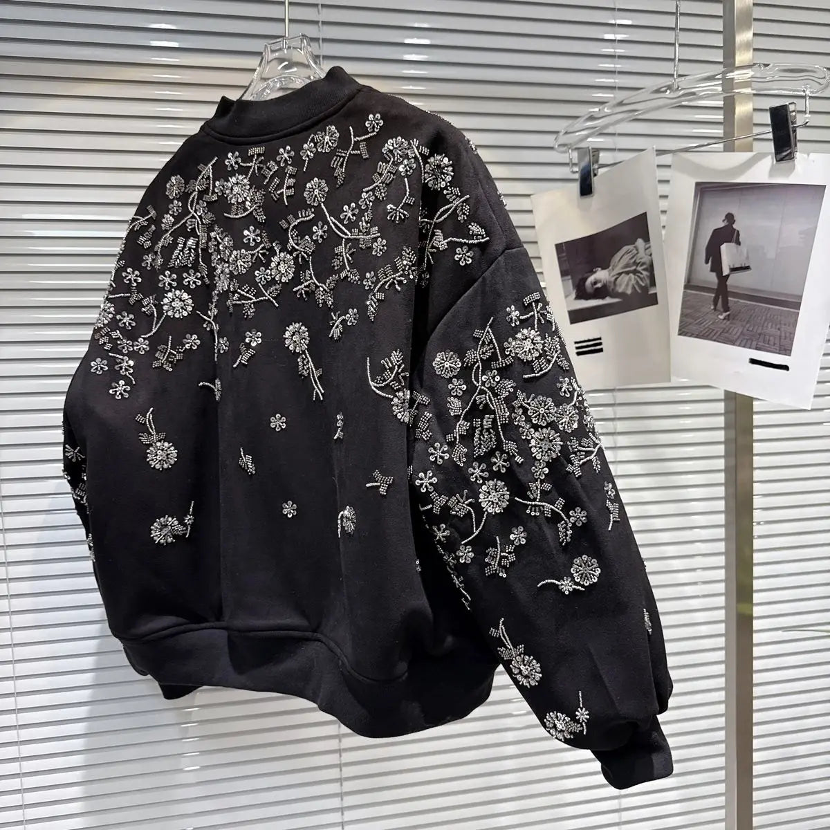 2026 Winter New Coat for Women,Retro Heavy Industry Nail Bead Suede Embroidery Loose Cotton Jacket
