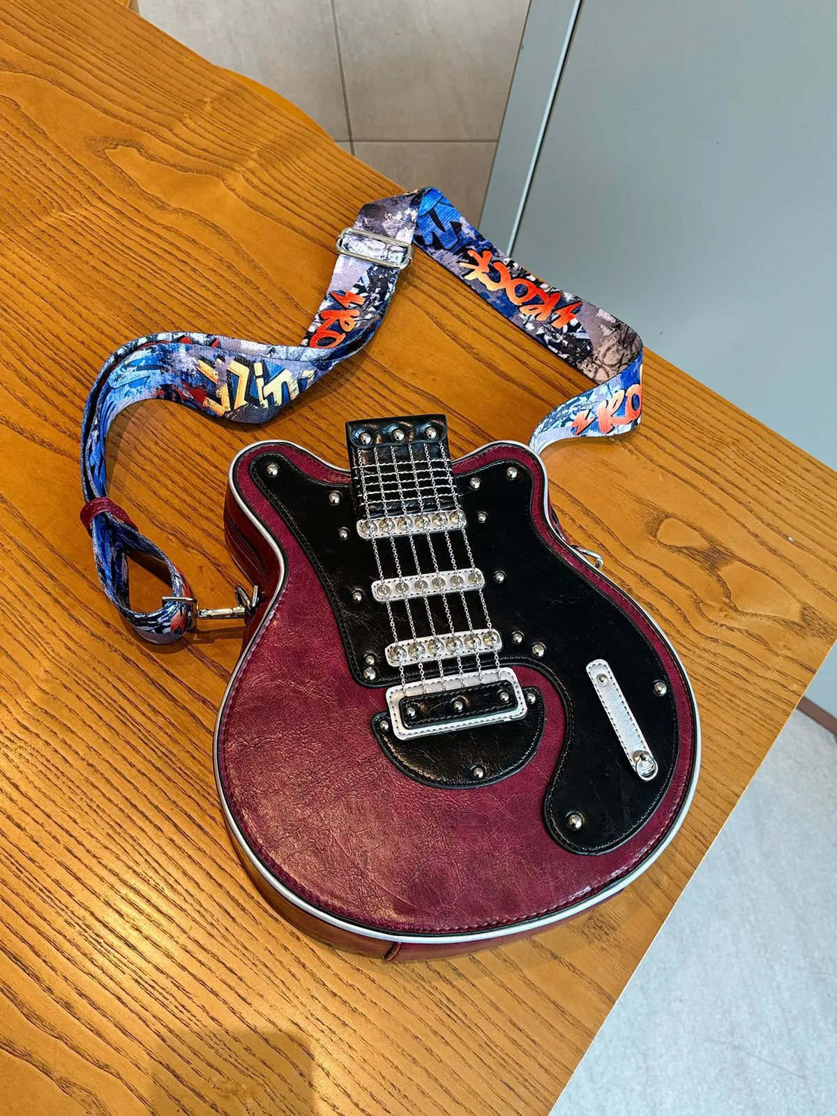 Y2K Guitar Shaped Crossbody Bag