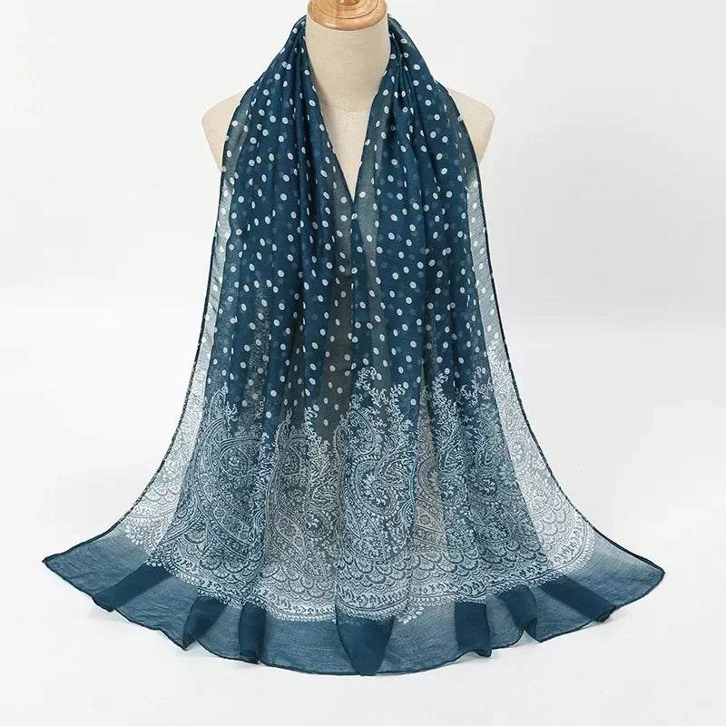 Oversized Chiffon Sun Protection Beach Wrap Scarf for Women