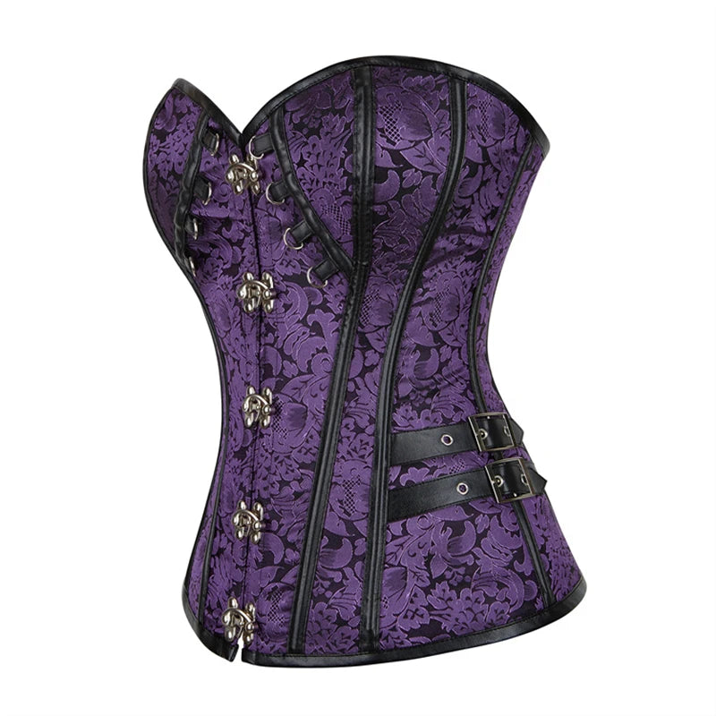 Elegant Retro Gothic Overbust Corset Tops for Women