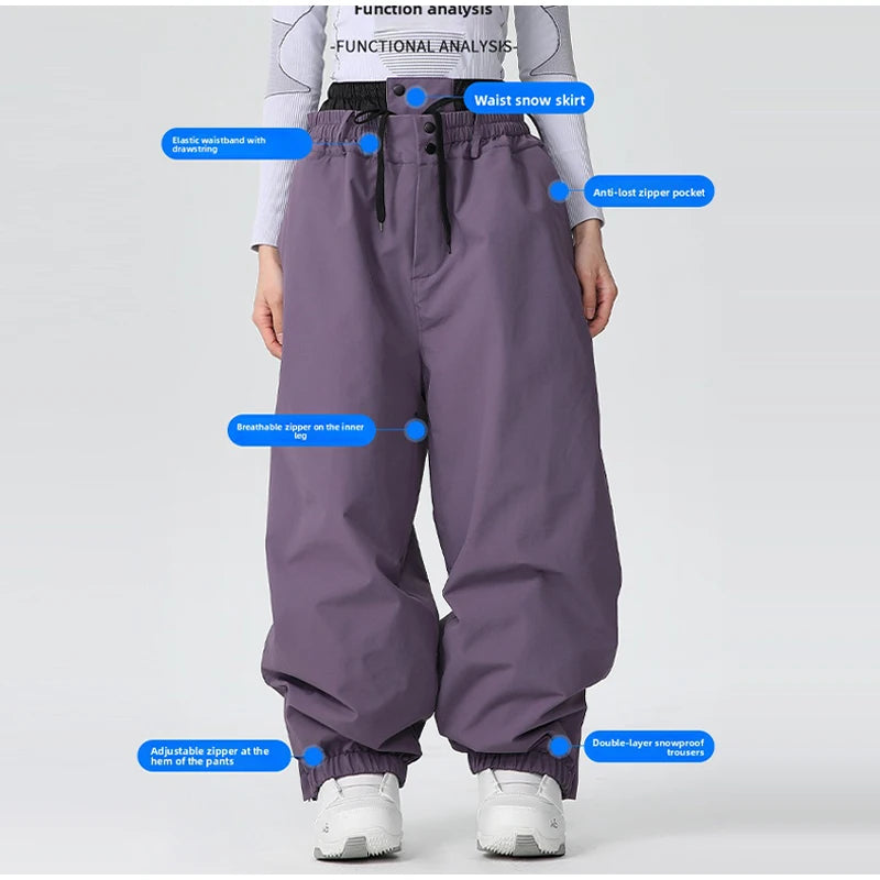Waterproof Fleece-Lined Hooded Windbreaker Set for Women
