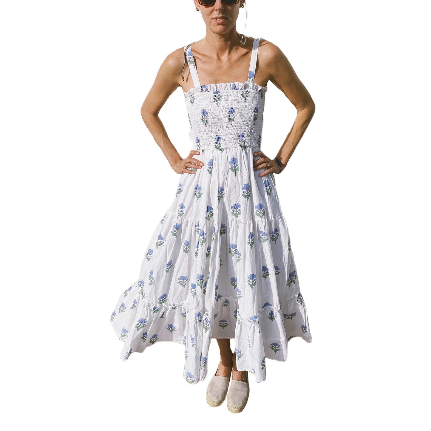 Women'S Sleeveless Printed Lace Up Dress Casual Summer Printed Lace Up A-Line Party Dress Suitable For Holiday Beach Street Wear